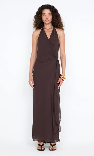 BEC AND BRIDGE - SONEVA WRAP DRESS CHOCOLATE - 12