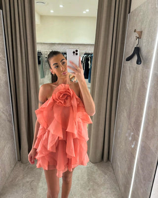 aje pandorea layered mini dress Aje Pandorea Layered Mini Dress in Sage