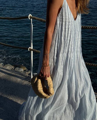 DISSH - TAHLIA CORNFLOWER RAMIE MAXI DRESS - 14