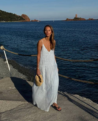 DISSH - TAHLIA CORNFLOWER RAMIE MAXI DRESS - 14 treasureboxx DISSH - TAHLIA CORNFLOWER RAMIE MAXI DRESS - 14 treasureboxx