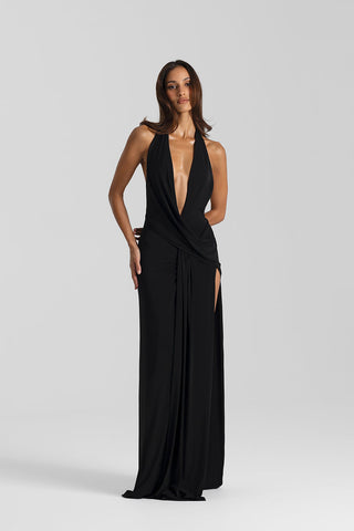 NATALIE ROLT - WINONA GOWN BLACK - 8