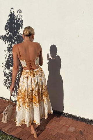 ZIMMERMANN - ALIANE SCALLOP MIDI DRESS - 10 treasureboxx ZIMMERMANN - ALIANE SCALLOP MIDI DRESS - 10 treasureboxx