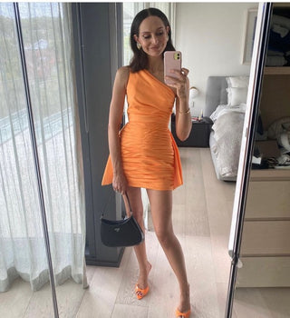 rachel gilbert orange dress Kayla sequined gown in orange - Rachel Gilbert