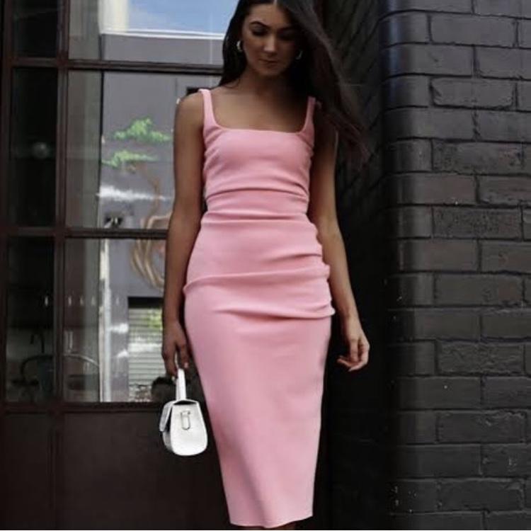 Bec and bridge shop pink midi dress